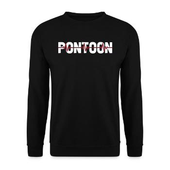 Bateau ponton Ekg Heartbeat - Sweat-shirt Unisexe - noir - Devant - Alina (178cm) & Michal (187cm)