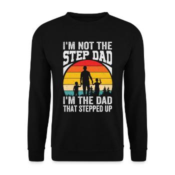 Fatherhood Children Lover Father Apparel - Unisex Sweatshirt - black - Front - Alina (178cm) & Michal (187cm)