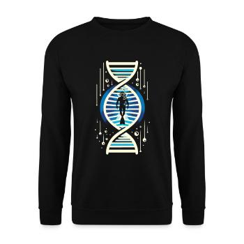 Plongée Plongeur C’est dans mon ADN - Sweat-shirt Unisexe - noir - Devant - Alina (178cm) & Michal (187cm)