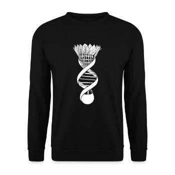 Badminton Federball Its In My Dna - Unisex Sweatshirt - black - Front - Alina (178cm) & Michal (187cm)