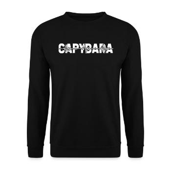 Rythme cardiaque de l’ECG Capybara Wasserschwein - Sweat-shirt Unisexe - noir - Devant - Alina (178cm) & Michal (187cm)