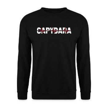 Rythme cardiaque de l’ECG Capybara Wasserschwein - Sweat-shirt Unisexe - noir - Devant - Alina (178cm) & Michal (187cm)