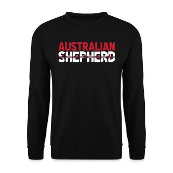 Rythme cardiaque de l’électrocardiogramme du berger australien - Sweat-shirt Unisexe - noir - Devant - Alina (178cm) & Michal (187cm)