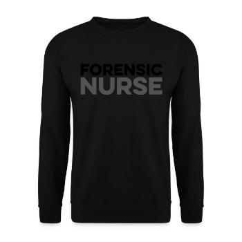 Krankenschwester Forensic Nurse - Unisex Pullover - Schwarz - Vorne - Alina (178cm) & Michal (187cm)