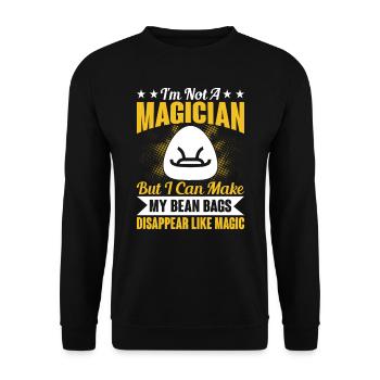 Sacs de haricots de joueur de trou de maïs Tenue de trous de poinçonnage - Sweat-shirt Unisexe - noir - Devant - Alina (178cm) & Michal (187cm)