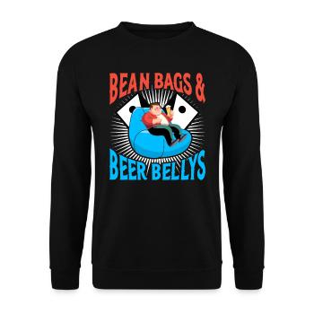 Tenue « cornhole Player Beer Drinking Bean Bags » - Sweat-shirt Unisexe - noir - Devant - Alina (178cm) & Michal (187cm)