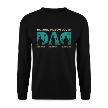 Homing Pigeon Lover Dad The Idol The Pigeon Lover - Unisex Sweatshirt - black - Front - Alina (178cm) & Michal (187cm)