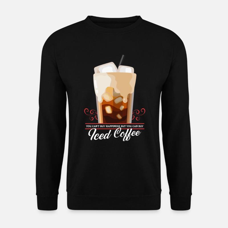 Eiskaffee Iced Coffee Kaffeeliebhaber Geschenk - Unisex Pullover - Schwarz