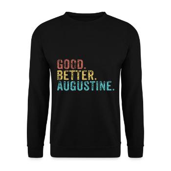 Les mecs cool s’appellent augustine - Sweat-shirt Unisexe - noir - Devant - Alina (178cm) & Michal (187cm)