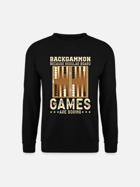 Backgammon Spieler Backgammon Brettspiel Geschenk - Unisex Pullover - Schwarz