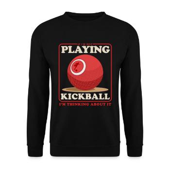 Kickball Kickballer Kickball Cadeau de joueur - Sweat-shirt Unisexe - noir - Devant - Alina (178cm) & Michal (187cm)