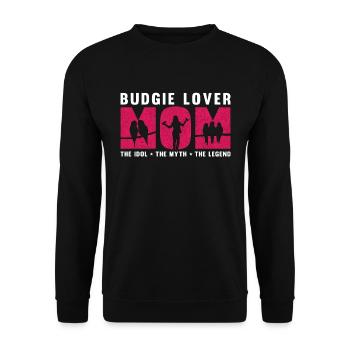 Budgie Lover Mom The Idol The Colorful Bird Lover - Unisex Sweatshirt - black - Front - Alina (178cm) & Michal (187cm)