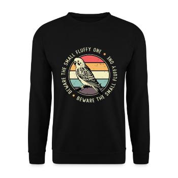 Conure Beware The Small Fluffy One Conure Owner - Unisex Sweatshirt - black - Front - Alina (178cm) & Michal (187cm)
