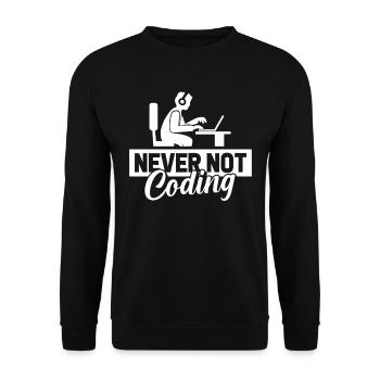 Developer Coder Programmer - Unisex Sweatshirt - black - Front - Alina (178cm) & Michal (187cm)