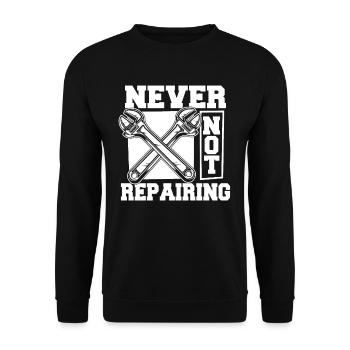 Mécanicien automobile - Sweat-shirt Unisexe - noir - Devant - Alina (178cm) & Michal (187cm)