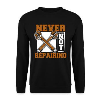 Car mechanic - Unisex Sweatshirt - black - Front - Alina (178cm) & Michal (187cm)