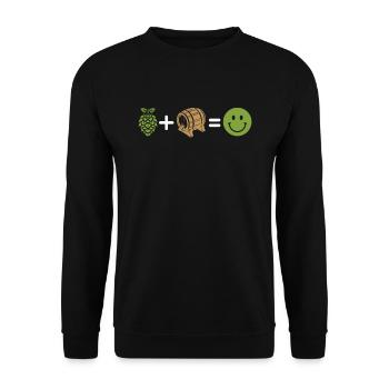 Hobby Brewer Beer Craft Beer - Unisex Sweatshirt - black - Front - Alina (178cm) & Michal (187cm)