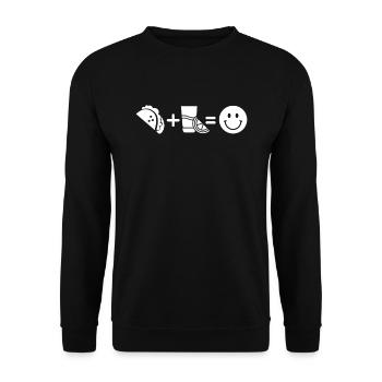 Tacos - Unisex Sweatshirt - black - Front - Alina (178cm) & Michal (187cm)