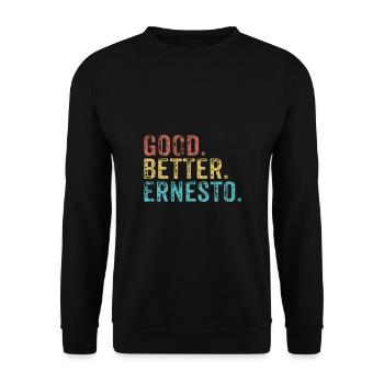 Les mecs cool s’appellent ernesto - Sweat-shirt Unisexe - noir - Devant - Alina (178cm) & Michal (187cm)