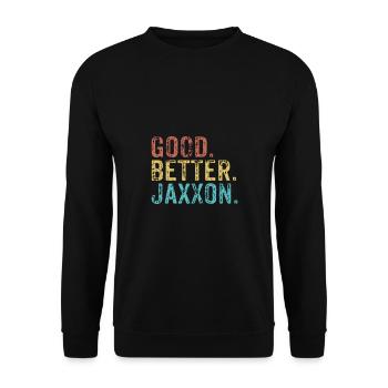 Les mecs cool s’appellent jaxxon - Sweat-shirt Unisexe - noir - Devant - Alina (178cm) & Michal (187cm)