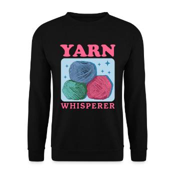 Crochet Crochet fil cadeau - Sweat-shirt Unisexe - noir - Devant - Alina (178cm) & Michal (187cm)