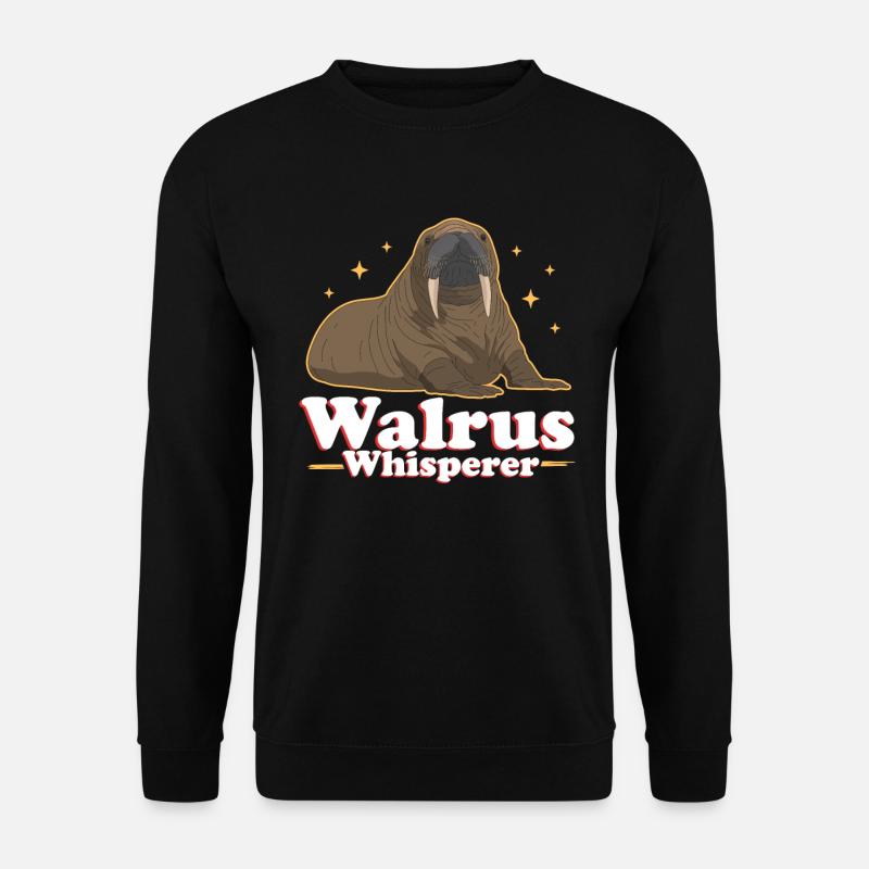 Walross Walrus Walrosse Walroß Geschenk - Unisex Pullover - Schwarz