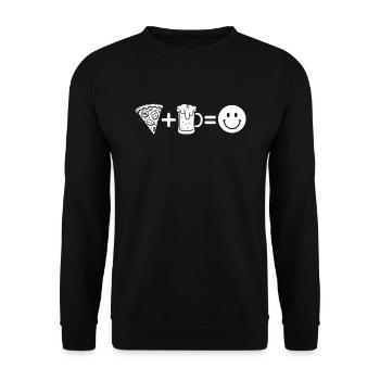 Pizza - Sweat-shirt Unisexe - noir - Devant - Alina (178cm) & Michal (187cm)