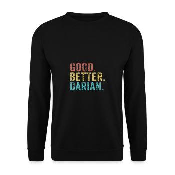 Good better Darian - Unisex Sweatshirt - black - Front - Alina (178cm) & Michal (187cm)