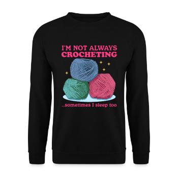 Crochet Crochet fil cadeau - Sweat-shirt Unisexe - noir - Devant - Alina (178cm) & Michal (187cm)