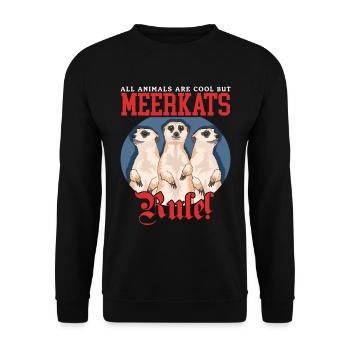 Suricate famille drôle suricate cadeau - Sweat-shirt Unisexe - noir - Devant - Alina (178cm) & Michal (187cm)