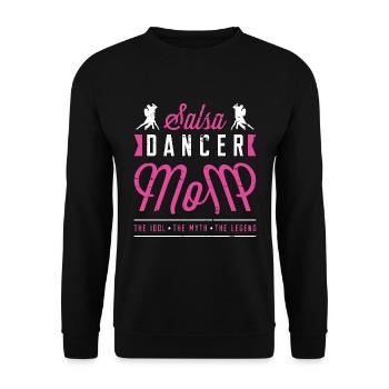 Salsa Dancer Mom The Idol The Myth Salsa Dancing - Unisex Sweatshirt - black - Front - Alina (178cm) & Michal (187cm)