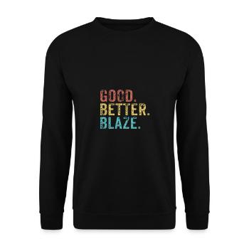 Good better Blaze - Unisex Sweatshirt - black - Front - Alina (178cm) & Michal (187cm)