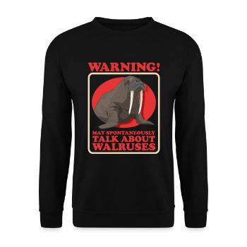 Walrus Walrus Gift - Unisex Sweatshirt - black - Front - Alina (178cm) & Michal (187cm)