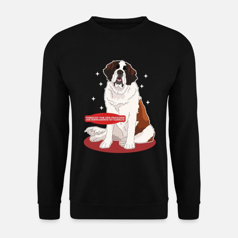 Bernhardiner Frauchen St. Bernhardshunde Geschenk - Unisex Pullover - Schwarz