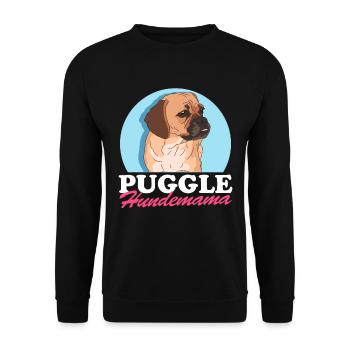 Puggle Dog Mom Dog Owner Gift - Unisex Sweatshirt - black - Front - Alina (178cm) & Michal (187cm)