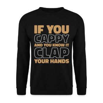 Capybara Wasserschwein - Unisex Pullover - Schwarz - Vorne - Alina (178cm) & Michal (187cm)