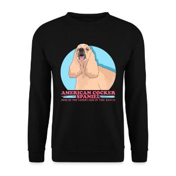 American Cocker Spaniel maman chiens cadeau - Sweat-shirt Unisexe - noir - Devant - Alina (178cm) & Michal (187cm)