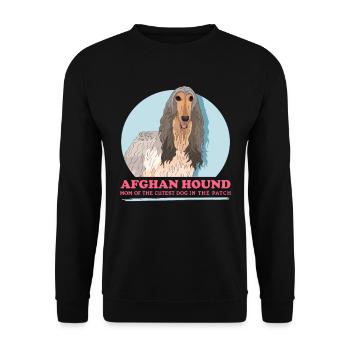 Afghanischer Windhund Mom Hundebesitzer Geschenk - Unisex Pullover - Schwarz - Vorne - Alina (178cm) & Michal (187cm)