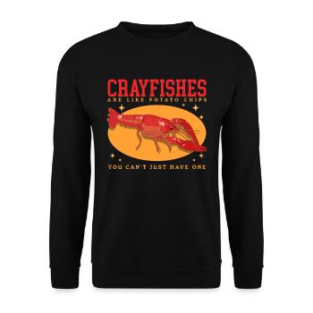 Crayfish Noble Crayfish Seafood Gift - Unisex Sweatshirt - black - Front - Alina (178cm) & Michal (187cm)