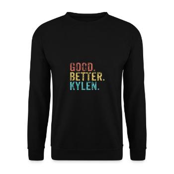 Good better Kylen - Unisex Pullover - Schwarz - Vorne - Alina (178cm) & Michal (187cm)