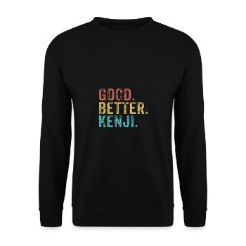 Les mecs cool s’appellent Kenji - Sweat-shirt Unisexe - noir - Devant - Alina (178cm) & Michal (187cm)