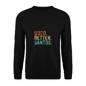 Les mecs cool s’appellent Santos - Sweat-shirt Unisexe - noir - Devant - Alina (178cm) & Michal (187cm)