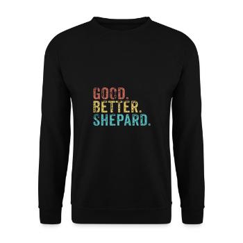 Cool guys are called Shepard - Unisex Pullover - Schwarz - Vorne - Alina (178cm) & Michal (187cm)