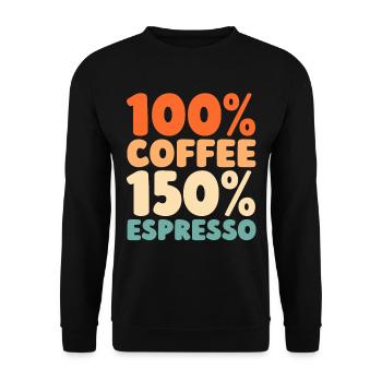 Coffee Espresso - Unisex Sweatshirt - black - Front - Alina (178cm) & Michal (187cm)