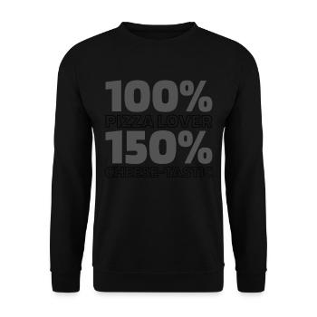 Pizza - Sweat-shirt Unisexe - noir - Devant - Alina (178cm) & Michal (187cm)