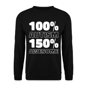 Autismus Autist - Unisex Pullover - Schwarz - Vorne - Alina (178cm) & Michal (187cm)