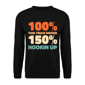Towing Service Tow Truck - Unisex Sweatshirt - black - Front - Alina (178cm) & Michal (187cm)
