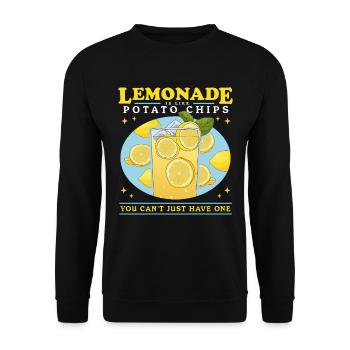 Limonade effervescente citron limonade cadeau - Sweat-shirt Unisexe - noir - Devant - Alina (178cm) & Michal (187cm)