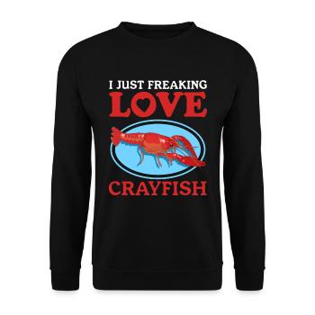 Crayfish Noble Crayfish Seafood Gift - Unisex Sweatshirt - black - Front - Alina (178cm) & Michal (187cm)
