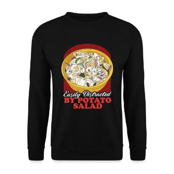 Salade de pommes de terre Härdöpfelsalat Cadeau - Sweat-shirt Unisexe - noir - Devant - Alina (178cm) & Michal (187cm)